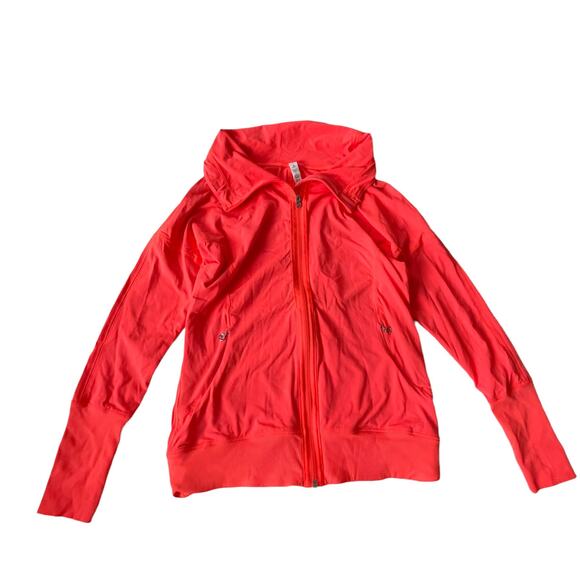 Lululemon Pump It Up Jacket Full Zip Light Flare Bright Neon Pink 8 EUC - Picture 1 of 14